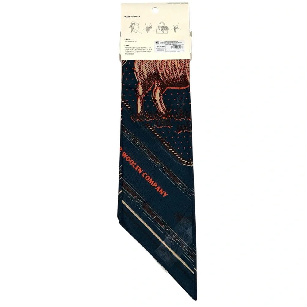 Woolrich Cowboy Horses Cotton Scarf Bandana Western